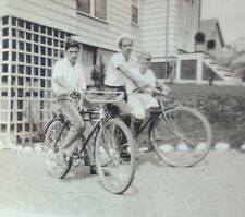 1930s-1940s Boys on Bicycles Bikes in Neighborhood Hill picture