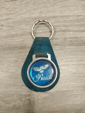 RARE VINTAGE BUICK Blue Leather Key Chain Ring  picture