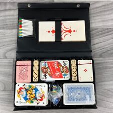 Vtg Meisterklasse Skat Romme Bridge Canasta Patience Playing Cards Set Case Dice picture