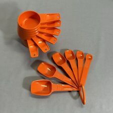 Vintage Tupperware Measuring Cups and Spoons Orange picture