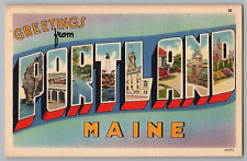 Postcard Greetings From Portland, Maine, Large Letter picture