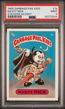 1985 Topps OS1 Garbage Pail Kids Series 1 NASTY NICK 1a GLOSSY Card PSA 9 MINT picture