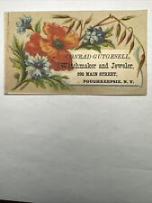 Victorian Jewelers trade Card Conrad Gutgesell Poughkeepsie NY Watchmaker B79 picture