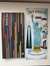 New York City NYC Subway Map Aug 23 Transit Downtown Walking Map Souvenir Poster picture