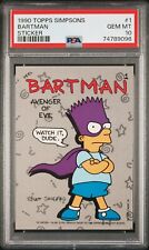 ❗️POP 2 ❗️Bart Simpson #1 Rookie Card Bartman 1990 Topps Simpsons TCG picture