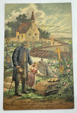 1910s The Lord's Prayer Series And Deliver Us From Evil Embossed Postcard picture