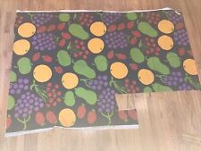 Marimekko Tori Maijia Isola navy fruit vintage fabric 6ft -with defect-72” X 51” picture