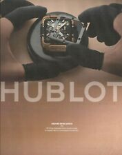 HUBLOT SQUARE BANG UNICO-King Gold and Black Ceramic Case -2 Page, 2023 Print Ad picture