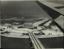 1940 Press Photo Aerial View of the Lincoln Memorial After A Snow Fall picture