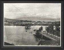 Vintage Big 1908 Cabinet Photo of MISSOULA MONTANA Flood Town View Bridge  picture