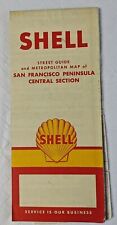 Vintage 1966 Shell Street Map San Francisco Metro Area 34X18 Inches #16310 picture
