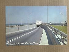 Postcard Norfolk Virginia Hampton Roads Bridge Tunnel Vintage VA picture