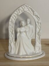 VINTAGE LENOX Wedding White Porcelain Cake Topper Wedding Promises Collection 7” picture