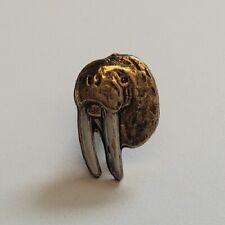 Tiny Walrus Collectible Souvenir Travel Lapel Hat Pin Bronzetone Animal Tie Tack picture