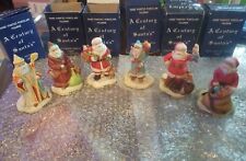  A Centry Of Santa's Collection All 6 Porcelain Figurines Vintage With Boxes picture