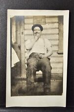 This Guy Has Personality RPPC Antique Funny Face Real Photo Postcard picture