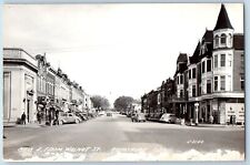 Reedsburg Wisconsin WI Postcard RPPC Photo Main E From Walnut St. Cars c1940's picture
