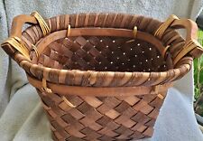 Vintage Handmade Rattan Wicker Natural Woven Fruit Basket With Handles 12×9×9 picture