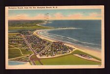 POSTCARD : NEW HAMPSHIRE - HAMPTON BEACH NH - 1948 AERIAL LINEN VIEW picture
