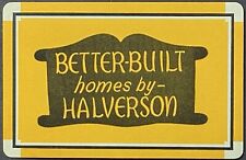 Better Built Homes by Halverson Ad Vintage Single Swap Playing Card Ace Spades picture