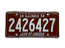ILLINOIS 1959  -  (1) vintage license plate picture