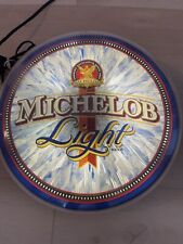 Vintage Michelob Light Beer Round 14in Wall Sign Light 1998 Underwriters Lab picture