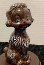 Vtg. Anthromorphic Kitschy Hand painted Redware Pottery Poodle Dog Figurine picture