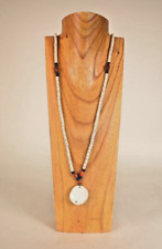 Early Plains Necklace with Shell and glass beades, Shell Pendant; Late 19th Cent picture