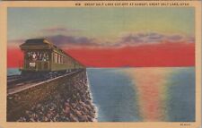 MR ALE c1930s Great Salt Lake Cut-Off at Sunset UT Utah UNP B4213D3.5 picture