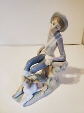 Lladro #4659 Shepherd Boy Sitting with Dog 1971  picture