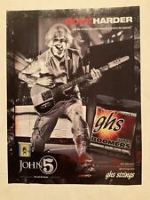 Ghs Boomers Guitar String Print Ad 2011 John 5 Art Of Malice Promo Org VTG 11-1 picture