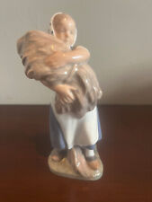 Royal Copenhagen Figurine Girl with Sheaf of Wheat #908 - 7 1/2 inches tall. picture