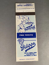 Vintage 1960s-1970s Philippe The Original French Dip Restaurant Matchbook Cover picture