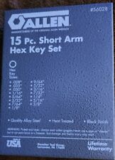 Allen 🇺🇸 Vintage 15pc Short Arm Hex Key Set 56028 USA MADE NOS  picture