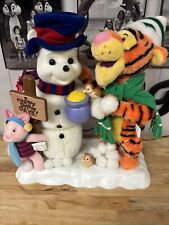 1995 Telco Disney Animated Winter Wonderland Tigger, Piglet & Snowman Pooh Rare picture