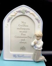 Roman Porcelain photo Picture Frame First Communion Boy Nice picture