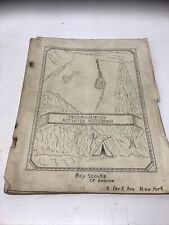 1937 Boy Scouts - 2 Park Ave. New York - Troop Camping Activities Notebook- Worn picture