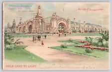 Hold To Light Postcard HTL Palace of Transportation WORLD'S FAiR ST. LOUIS 1904 picture