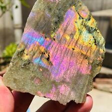 214g Top Natural Purple Labradorite Quartz Crystal Mineral Specimen Healing picture