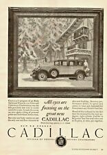 1927 Cadillac Vintage Print Ad All Eyes Are Focusing On The Great New Cadillac  picture