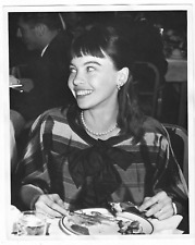 Original 1953 Leslie Caron French Actress Photo USS Midway Vintage picture