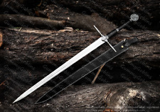 Witcher Sword Swords of Geralt of Rivia Silver Feline White Wolf Costume Replica picture