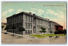 Windber Pennsylvania Postcard New High School Building Exterior View 1915 Posted picture