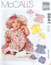 90s MCCALLS 8641 INFANT GIRLS SM-XLG DRESS HAT PANTIES UC/FF picture
