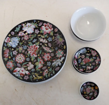 Vintage Jingdezhen famillie noir 1000 flowers design dishware 8 piece set picture