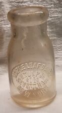 Nice Early Tin Top Maple Leaf Dairy H. Tulp Jr New york Milk Bottle No Cap Seat picture