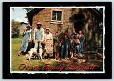 Hillbilly Living Family Portrait Humor Vintage Postcard Continental picture