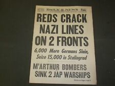 1942 NOVEMBER 26 NEW YORK DAILY NEWS- REDS CRACK NAZI LINES ON 2 FRONTS- NP 4312 picture