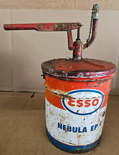 Vintage Esso Oil Grease Pump Can Nebula EP 1 Motor Oil 5 Gallon Service Station picture