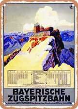 METAL SIGN - 1930 Bavarian Zugspitze Railway Vintage Ad picture